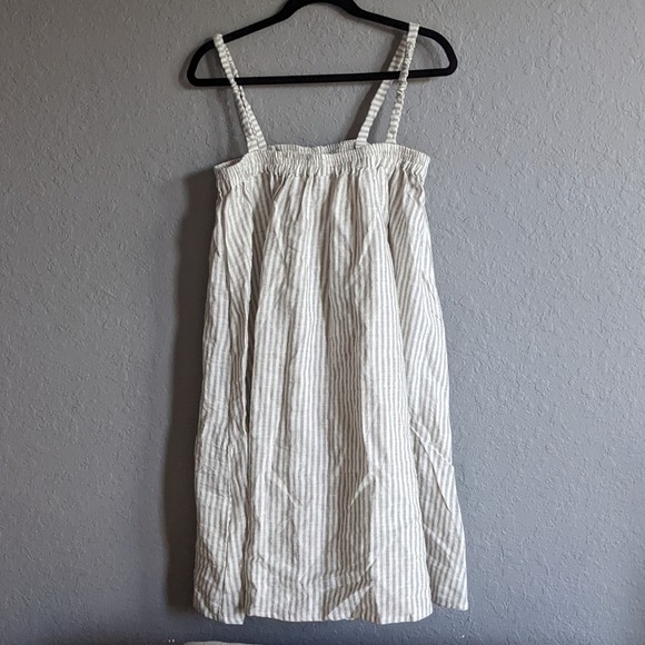 New Deiji Studios Striped Stonewashed Linen Dress, M/L - Picture 5 of 5